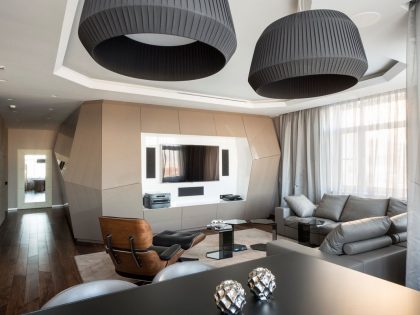 A Futuristic Modern Apartment with Eye-Catching Interior Designs in Moscow by Geometrix Design (4)