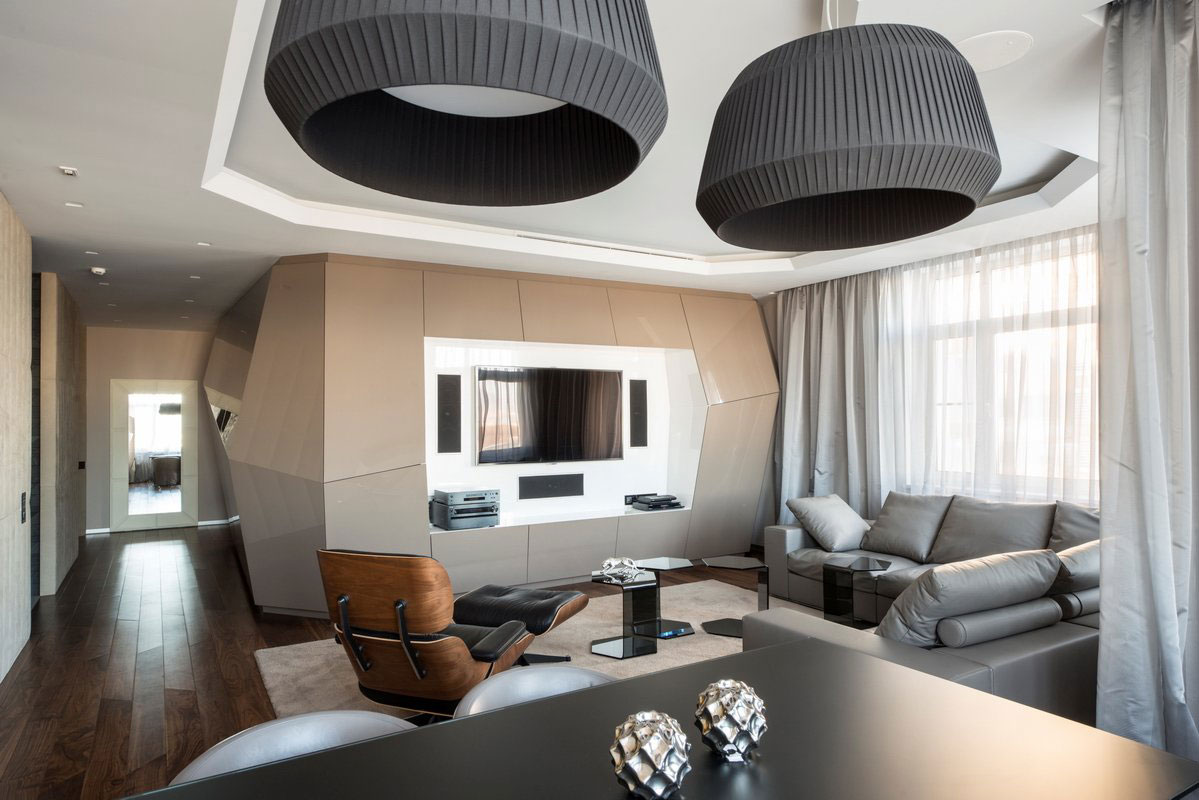 A Futuristic Modern Apartment with Eye-Catching Interior Designs in Moscow by Geometrix Design (4)