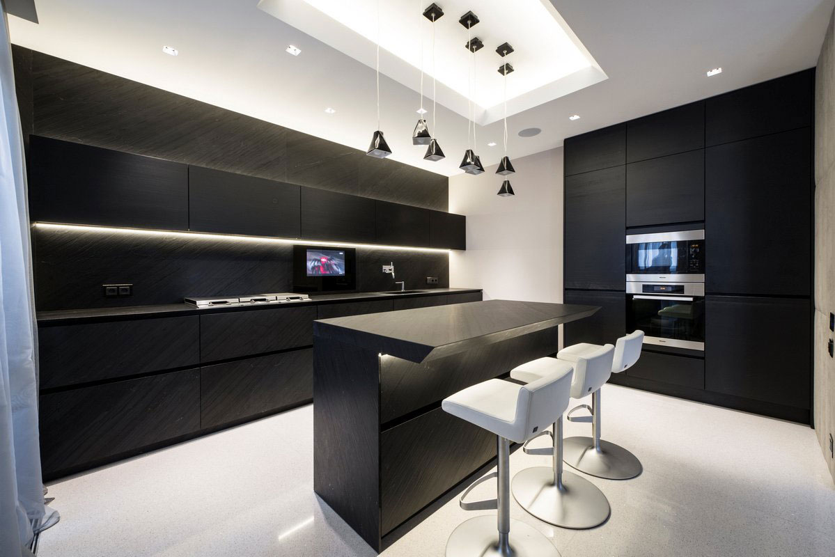 A Futuristic Modern Apartment with Eye-Catching Interior Designs in Moscow by Geometrix Design (8)