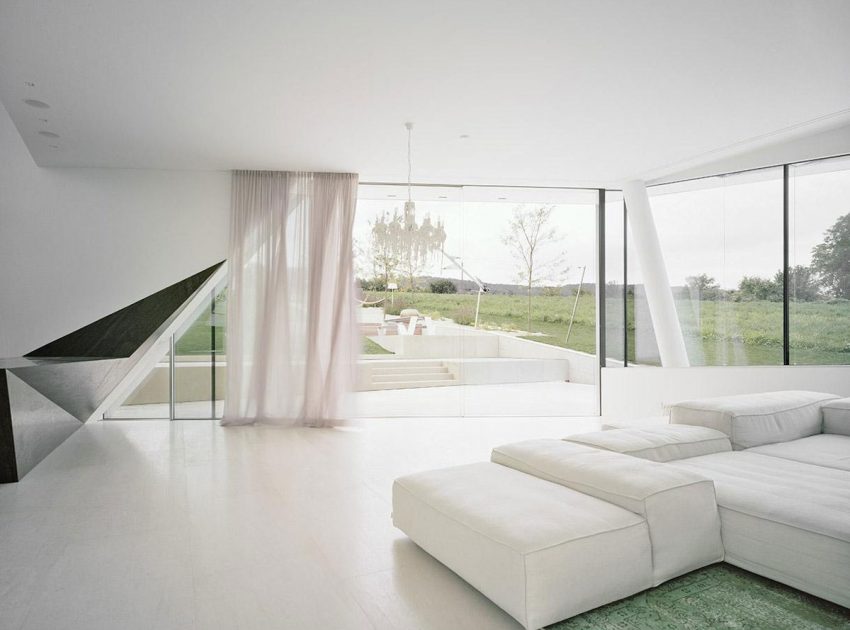 A Futuristic Modern White Home with Sleek and Stunning Views in Vienna by Project A01 Architects (14)