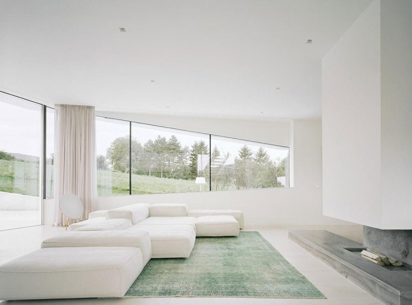 A Futuristic Modern White Home with Sleek and Stunning Views in Vienna by Project A01 Architects (15)