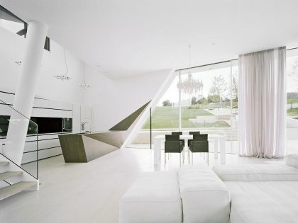 A Futuristic Modern White Home with Sleek and Stunning Views in Vienna by Project A01 Architects (17)