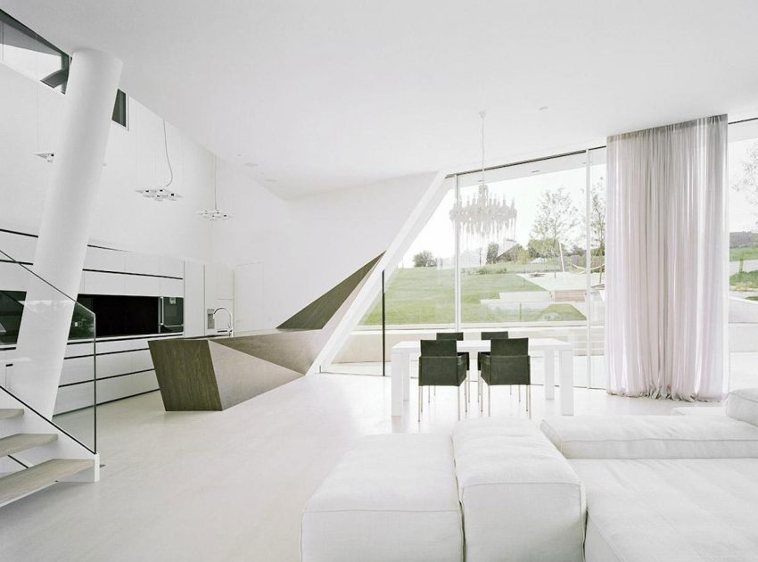A Futuristic Modern White Home with Sleek and Stunning Views in Vienna by Project A01 Architects (17)