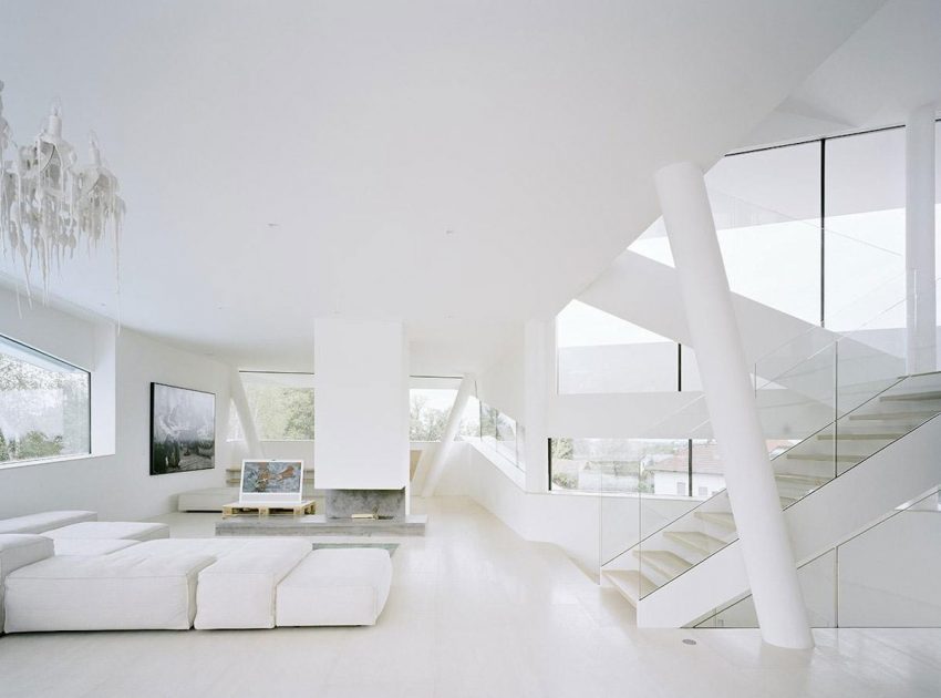 A Futuristic Modern White Home with Sleek and Stunning Views in Vienna by Project A01 Architects (19)