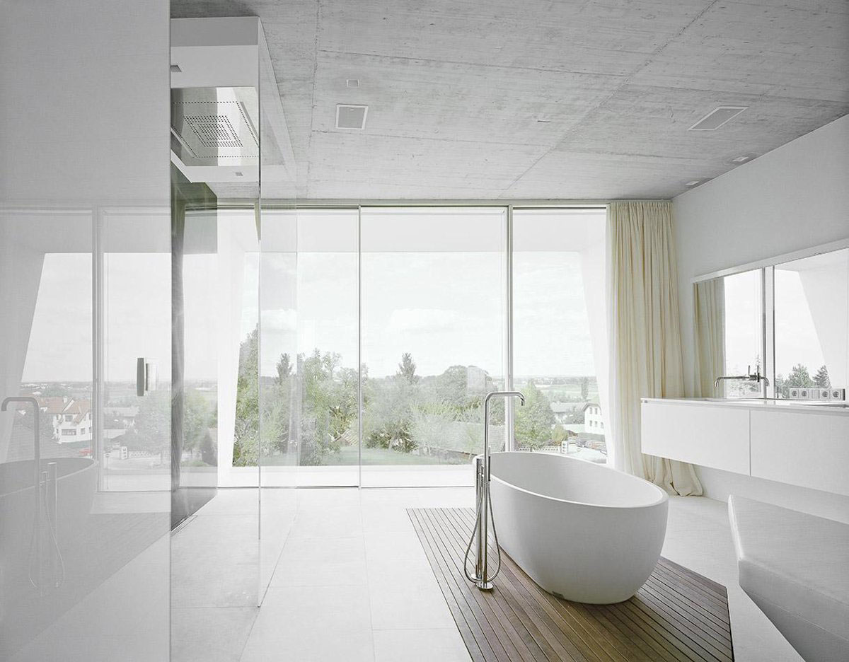 A Futuristic Modern White Home with Sleek and Stunning Views in Vienna by Project A01 Architects (20)