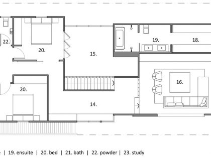 A Gorgeous Modern Home with Warm and Dynamic Interiors in Paddington, Australia by Shaun Lockyer Architects (28)