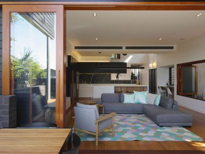 A Gorgeous Modern Home with Warm and Dynamic Interiors in Paddington, Australia by Shaun Lockyer Architects (5)