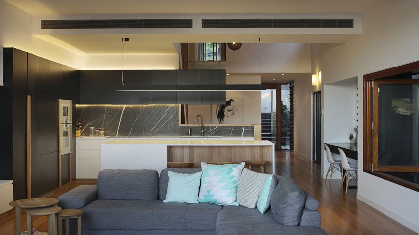 A Gorgeous Modern Home with Warm and Dynamic Interiors in Paddington, Australia by Shaun Lockyer Architects (6)