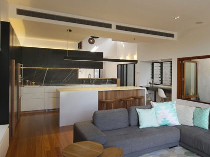 A Gorgeous Modern Home with Warm and Dynamic Interiors in Paddington, Australia by Shaun Lockyer Architects (7)