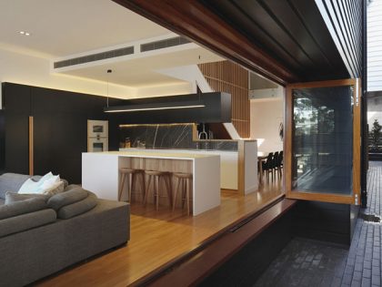 A Gorgeous Modern Home with Warm and Dynamic Interiors in Paddington, Australia by Shaun Lockyer Architects (8)