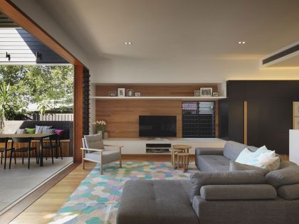 A Gorgeous Modern Home with Warm and Dynamic Interiors in Paddington, Australia by Shaun Lockyer Architects (9)