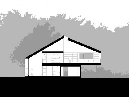 A Home with Stylish Library and Writing Studio for an Architectural Historian in Bellport by Andrew Berman Architect (12)