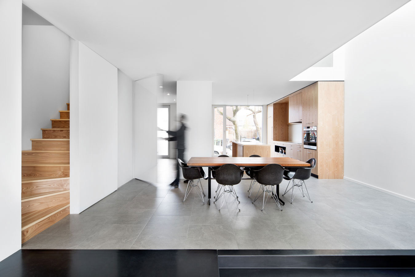 A Home with a Brick Front and a Monochrome Back for Family of Four in Montreal by NatureHumaine (13)