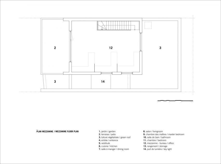 A Home with a Brick Front and a Monochrome Back for Family of Four in Montreal by NatureHumaine (22)