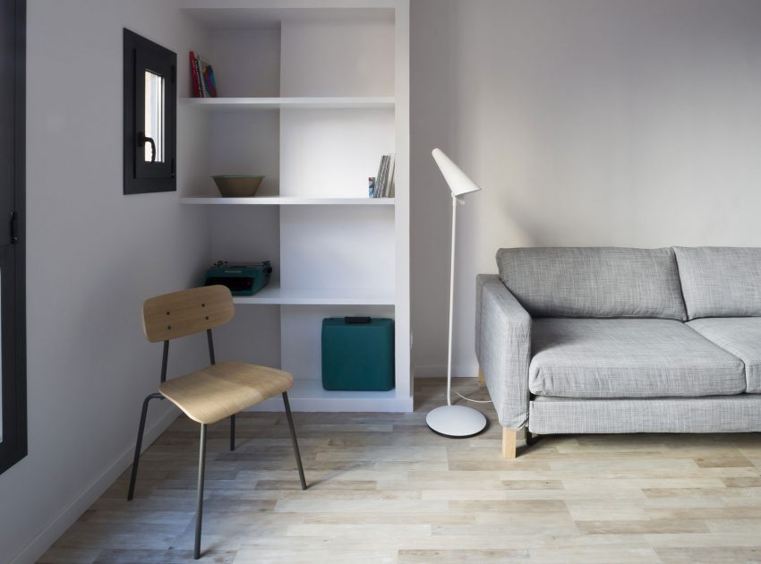 A Luminous Apartment with Clean and Fresh Interiors in Barcelona, Spain by Nook Architects (2)