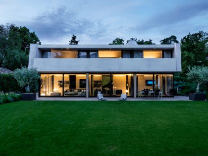 A Magnificent and Stylish Concrete House for Families with Two Children in Geneva by Raphaël Nussbaumer Architectes (10)