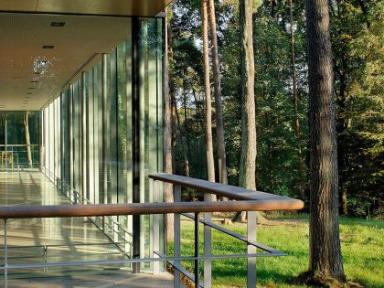 A Modern Forest House Built From Glass, Iron and Wood Structure in Ottignies, Belgium by Artau Architecture (5)