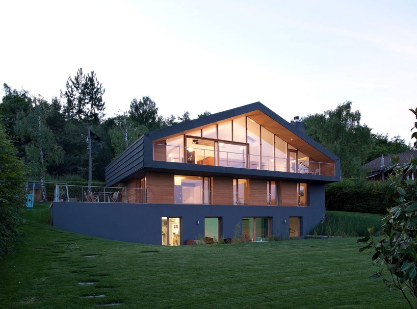 A Playful Contemporary Home Surrounded by Wildlife and Breathtaking Views in Genolier, Switzerland by LRS Architectes (12)