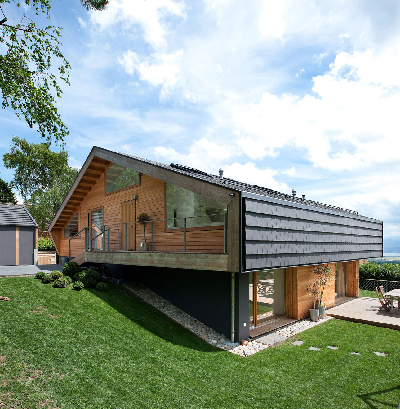 A Playful Contemporary Home Surrounded by Wildlife and Breathtaking Views in Genolier, Switzerland by LRS Architectes (3)
