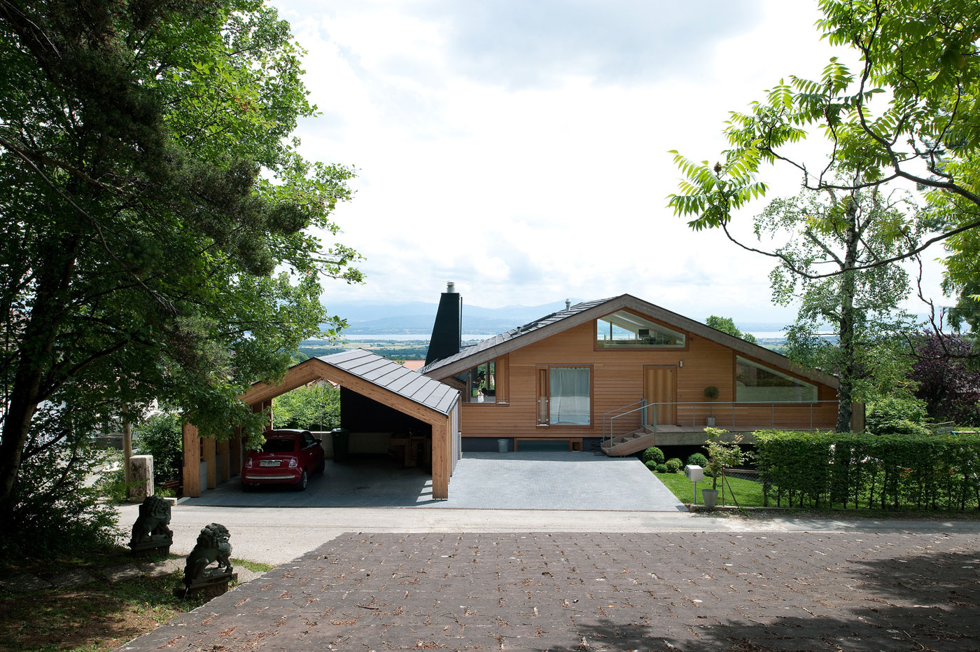 A Playful Contemporary Home Surrounded by Wildlife and Breathtaking Views in Genolier, Switzerland by LRS Architectes (4)