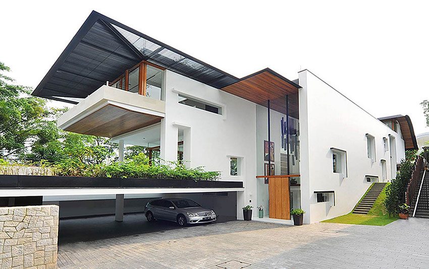 A Sensational Modern Tropical House Surrounded by Nature in Singapore