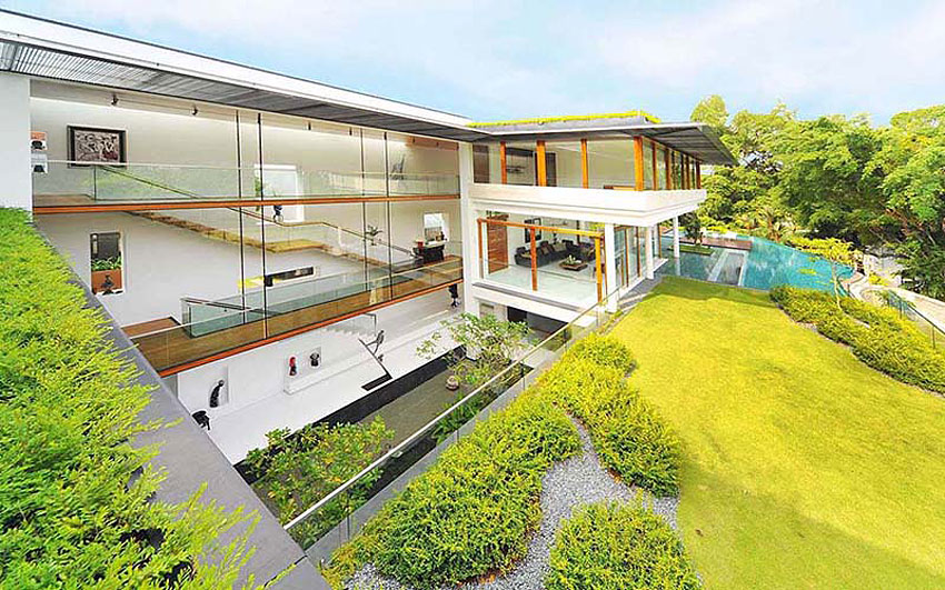 A Sensational Modern Tropical House Surrounded by Nature in Singapore by Guz Architects (2)