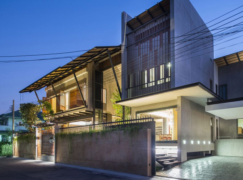 A Simple and Elegant Courtyard Home with Traditional Thai Elements in Nonthaburi by TA-CHA Design (12)