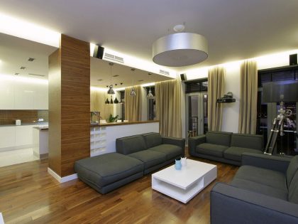 A Smart and Airy Contemporary Apartment with Comfortable Sense of Dynamics in Dnepropetrovsk