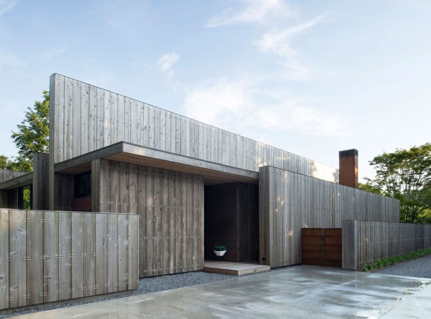 A Smart and Stylish Family Home with Series of Parallel Walls in Amagansett by Bates Masi Architects (1)