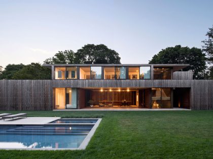 A Smart and Stylish Family Home with Series of Parallel Walls in Amagansett by Bates Masi Architects (13)