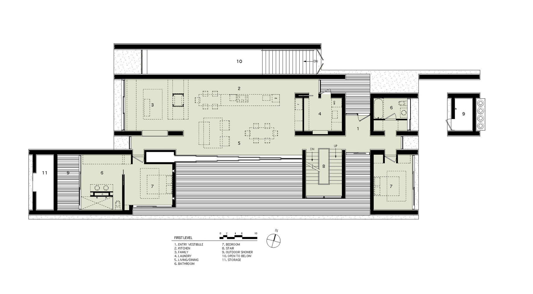 A Smart and Stylish Family Home with Series of Parallel Walls in Amagansett by Bates Masi Architects (14)