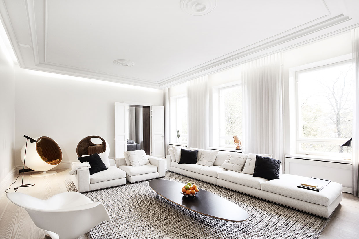 A Snazzy Contemporary Apartment Showcases a Lavish Interiors in Helsinki, Finland by Saukkonen + Partners (1)