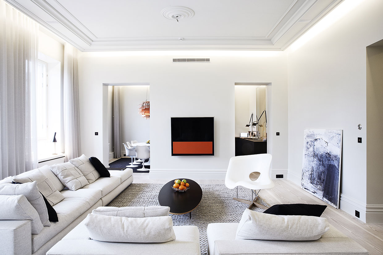 A Snazzy Contemporary Apartment Showcases a Lavish Interiors in Helsinki, Finland by Saukkonen + Partners (2)