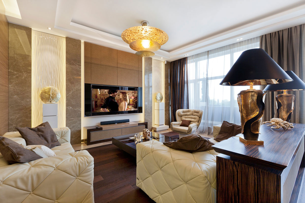 A Sophisticated Art Deco Home with Elegant Rich Wood and Golden Accents in St. Petersburg by NG Studio (1)