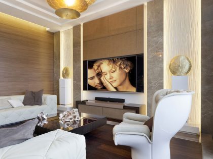 A Sophisticated Art Deco Home with Elegant Rich Wood and Golden Accents in St. Petersburg by NG Studio (3)