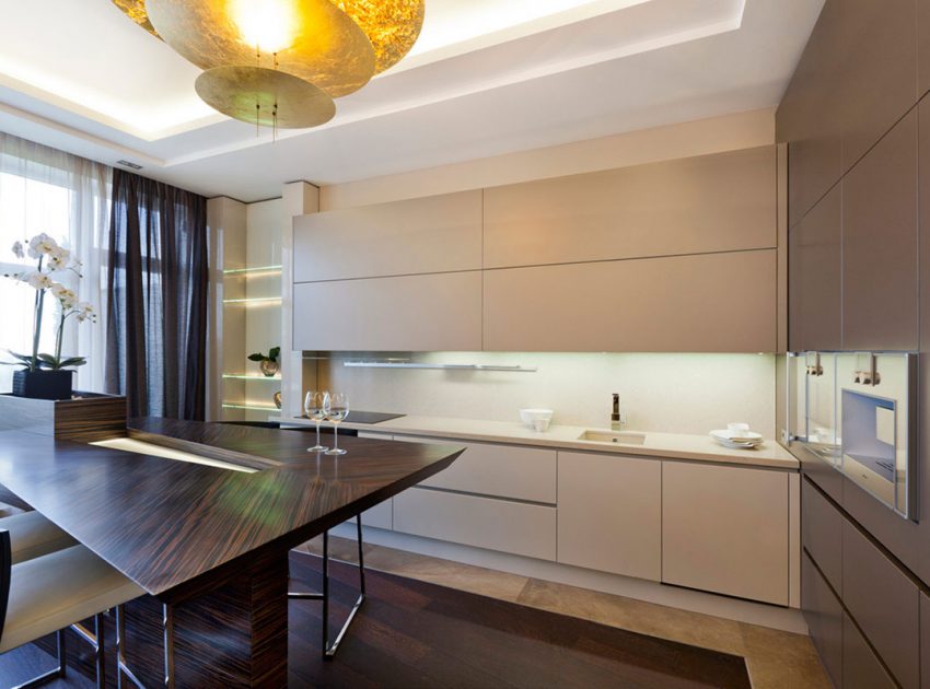 A Sophisticated Art Deco Home with Elegant Rich Wood and Golden Accents in St. Petersburg by NG Studio (7)