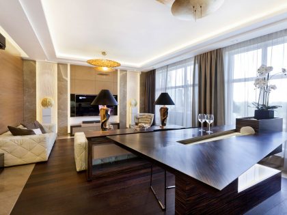 A Sophisticated Art Deco Home with Elegant Rich Wood and Golden Accents in St. Petersburg by NG Studio (9)