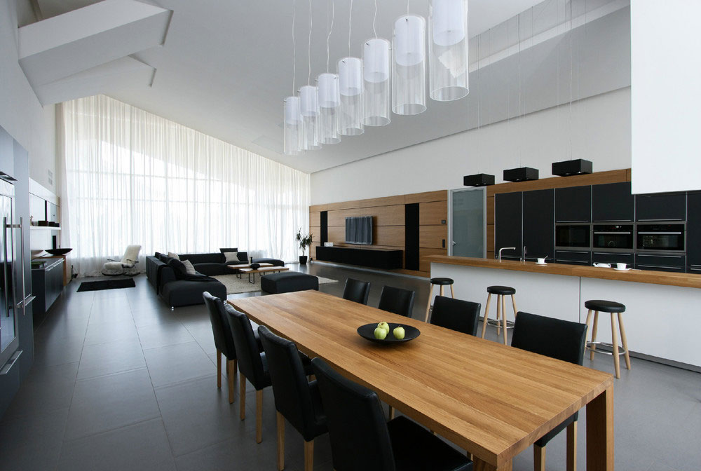 A Spacious House with Wood Elements and White Walls on the Edge of the Forest in Dnipropetrovsk by ArhObraz (6)