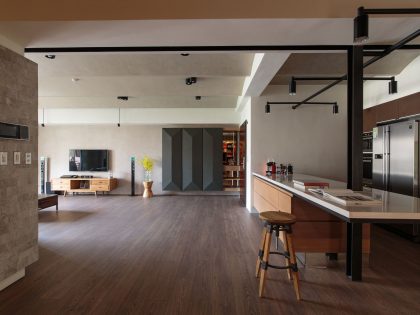 A Spacious Modern Penthouse Apartment for a Young Family in Taiwan by PMK+designers (9)