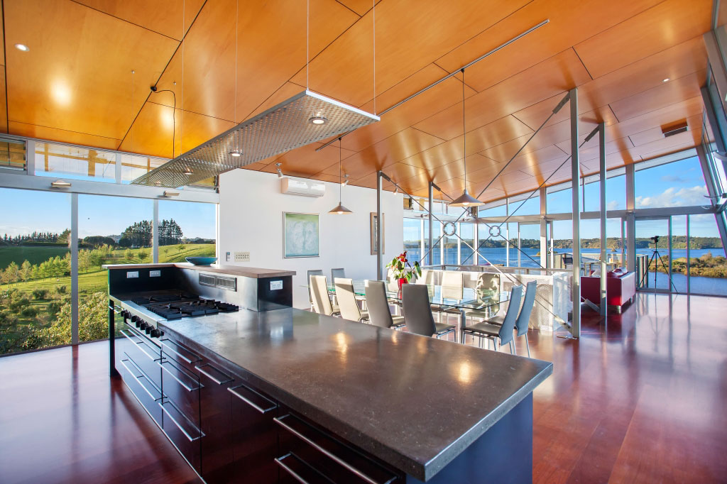 A Spacious Waterfront Home with Bold and Vibrant Interiors in Kerikeri by Richard Naish (22)