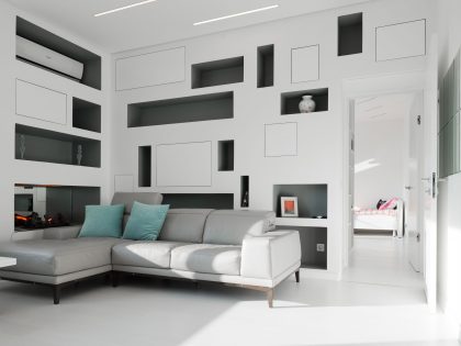 A Spacious and Bright Apartment with Clean and White Interiors in Moscow