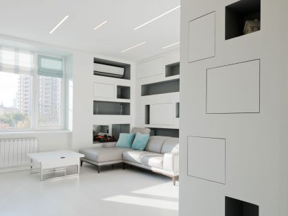 A Spacious and Bright Apartment with Clean and White Interiors in Moscow by Shamsudin Kerimov (2)