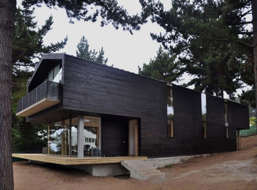 A Spacious and Warm Modern Home Embraced by a Forest of Pines in Zapallar by Raimundo Anguita (3)