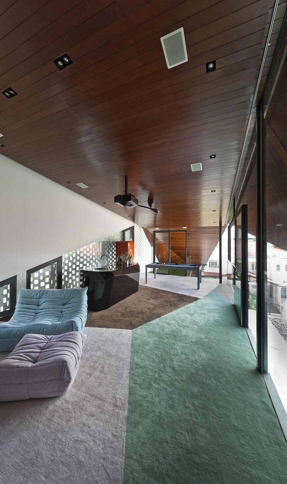 A Spacious and Warm Semi-Detached House with Angular Pitched Canopy in Singapore by A D Lab (14)