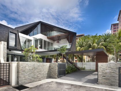 A Spacious and Warm Semi-Detached House with Angular Pitched Canopy in Singapore by A D Lab (4)