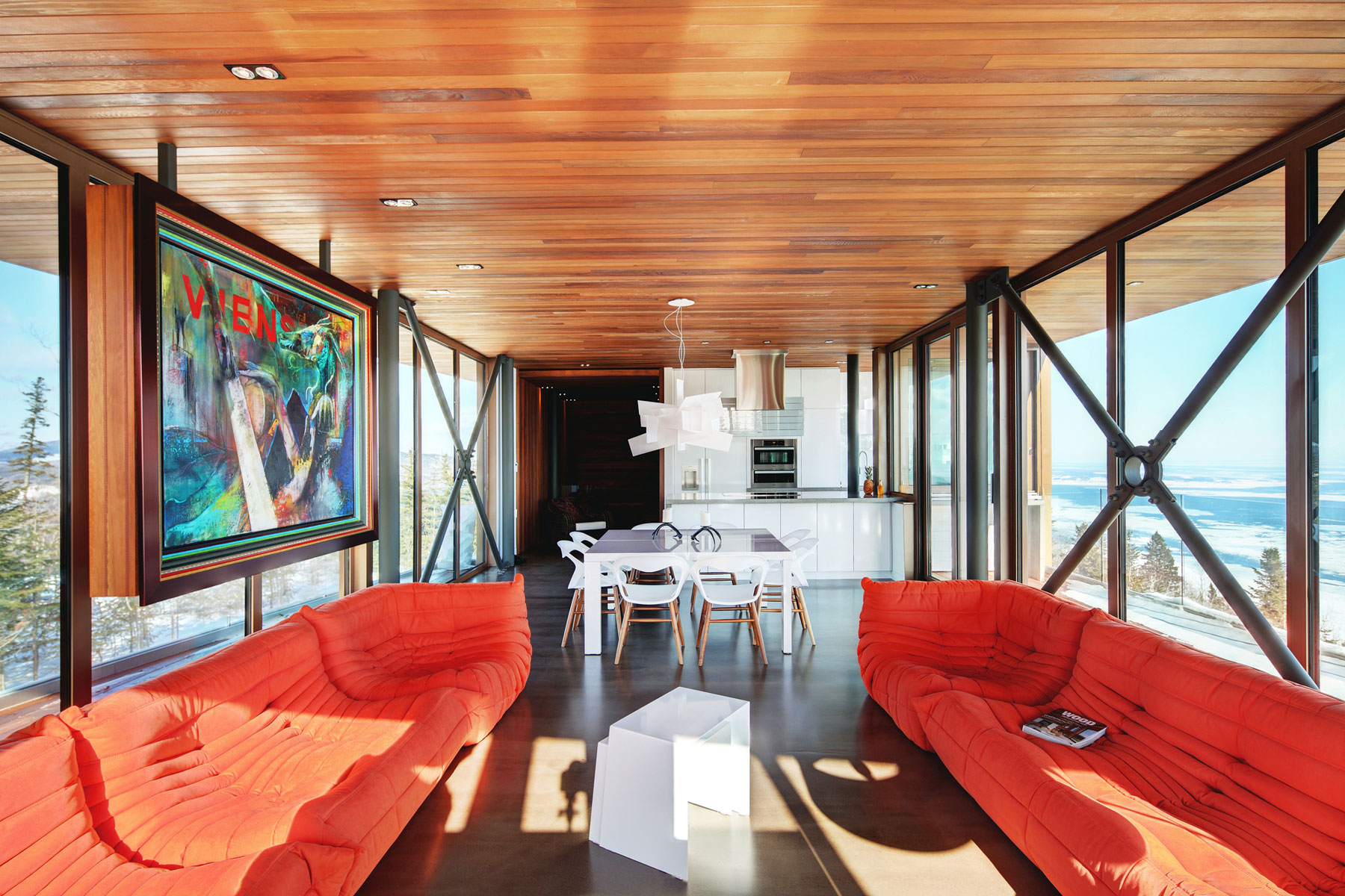 A Spectacular and Elegant Contemporary House Overlooking the St. Lawrence River of Quebec by Bourgeois Lechasseur Architectes (7)
