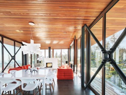 A Spectacular and Elegant Contemporary House Overlooking the St. Lawrence River of Quebec by Bourgeois Lechasseur Architectes (9)