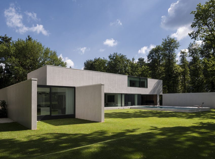 A Splendid Modern House with Minimalist Interior Accents in Flanders, Belgium by CUBYC architects bvba (1)