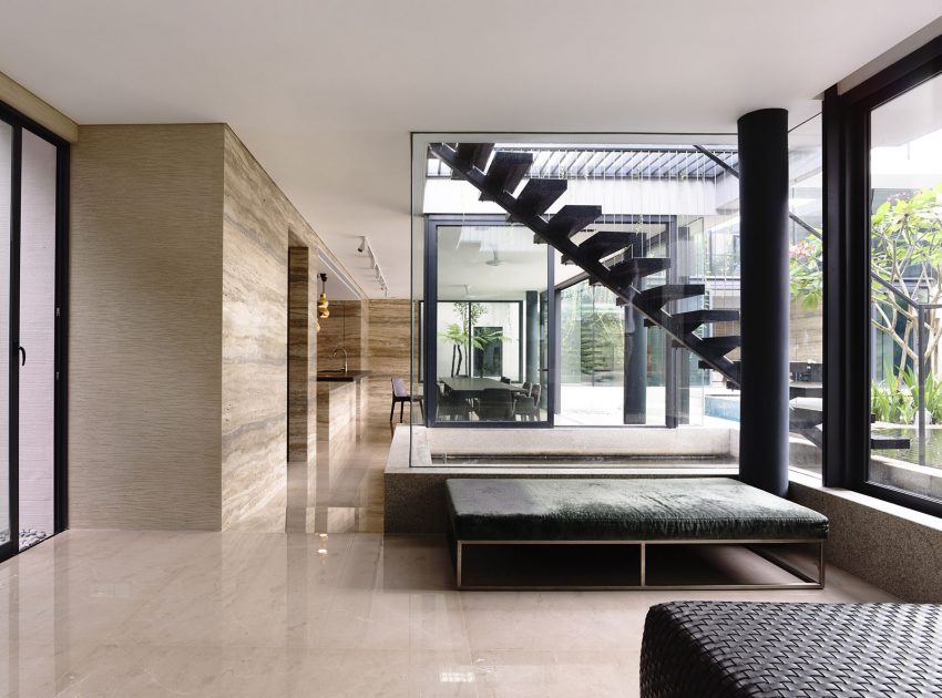A Stunning Contemporary Bungalow Built on a Sloping Landscape in Singapore by A D Lab (15)