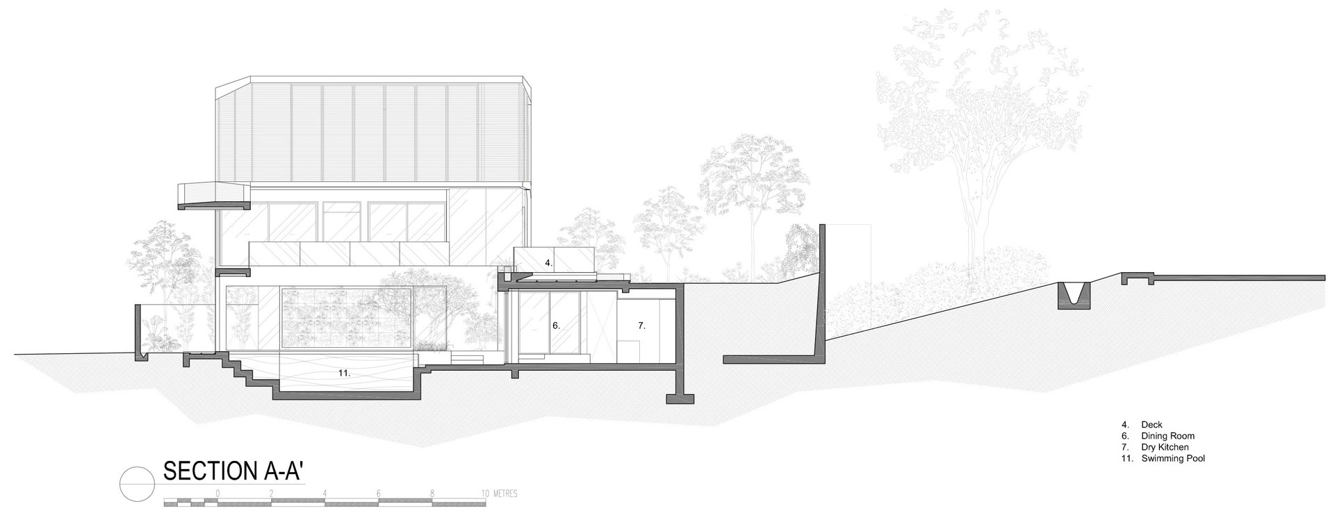 A Stunning Contemporary Bungalow Built on a Sloping Landscape in Singapore by A D Lab (30)